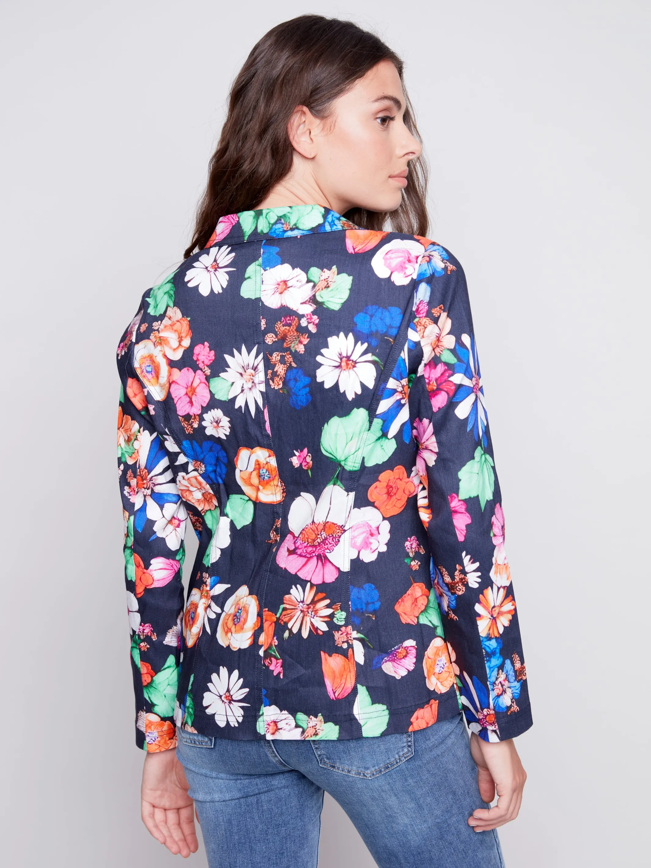 Charlie B Printed Linen Blazer