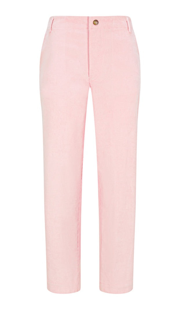 Chino stretch pincord pale pink pants