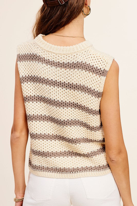 Chunky Sleeveless Sweater Top