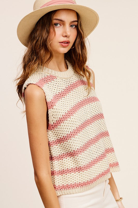 Chunky Sleeveless Sweater Top