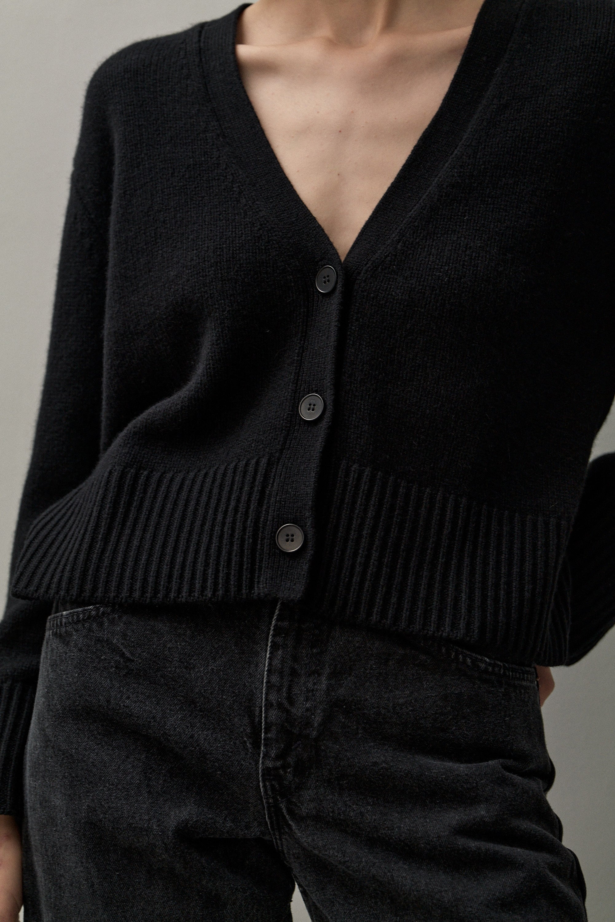 Classic Black Cardigan