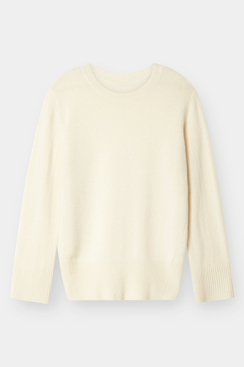 Classic Crew Sweater - White, Eco-Friendly