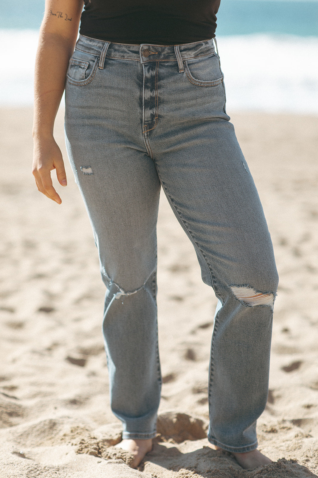 Classic Distressed Vintage Jeans by Chrissy | Shop Now