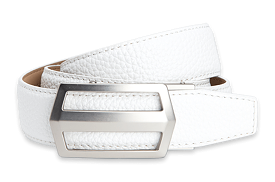 Classic Winner White Golf Belt with 1 3/8 Strap