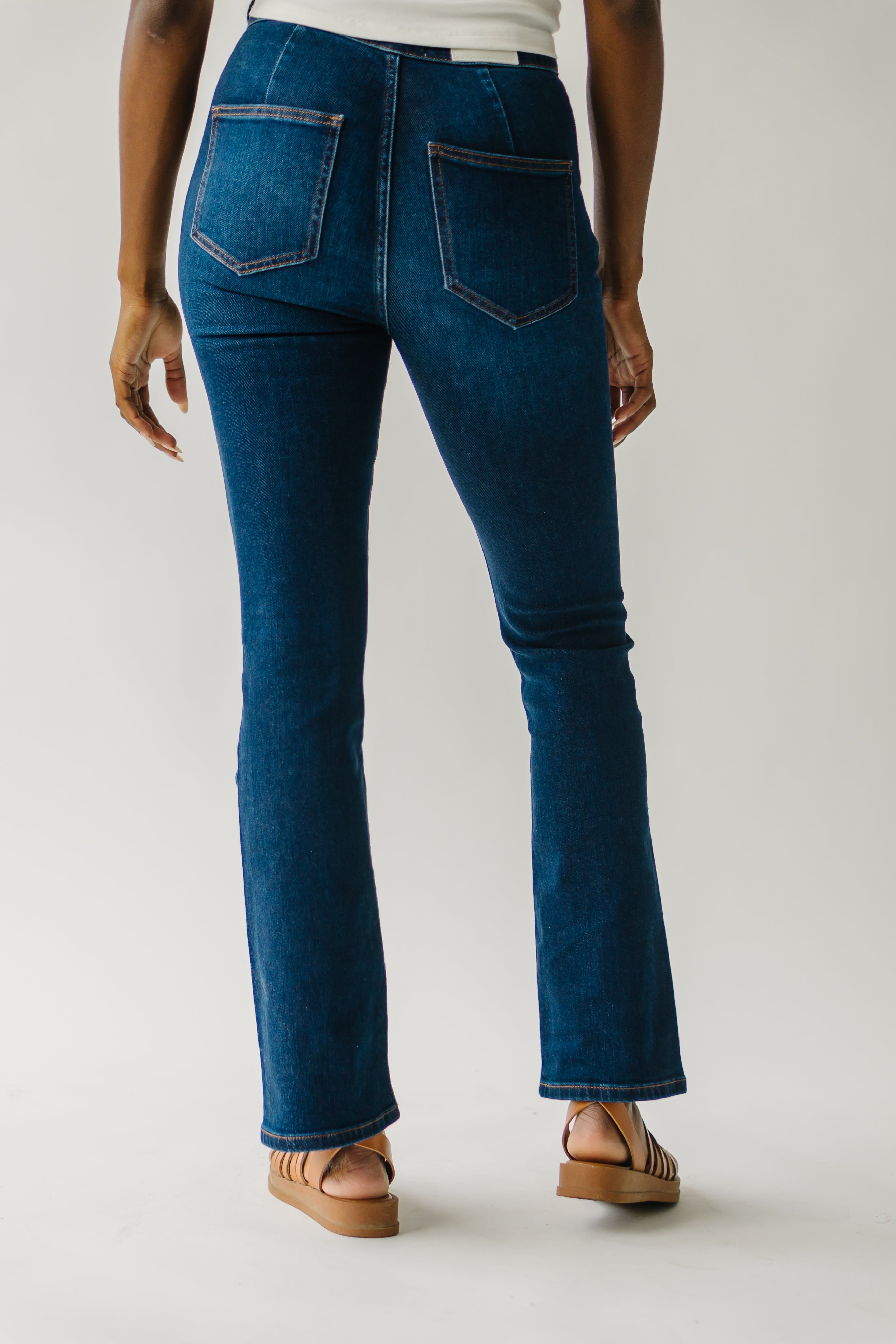 Claymont High Rise Bootcut Jean Dark Blue