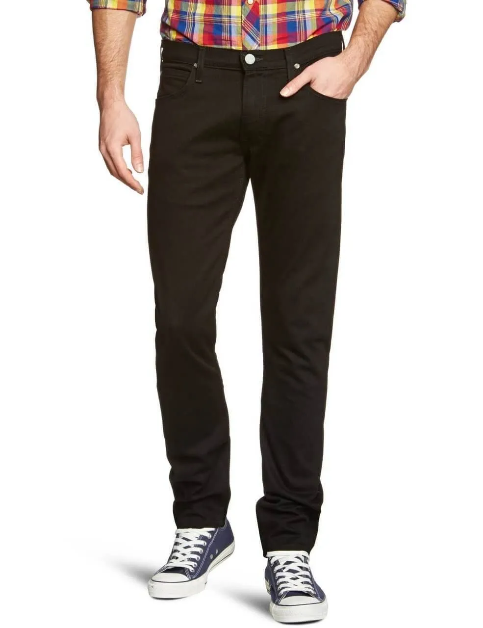 Clean Black Luke Slim Tapered Fit Denim Jean by Lee