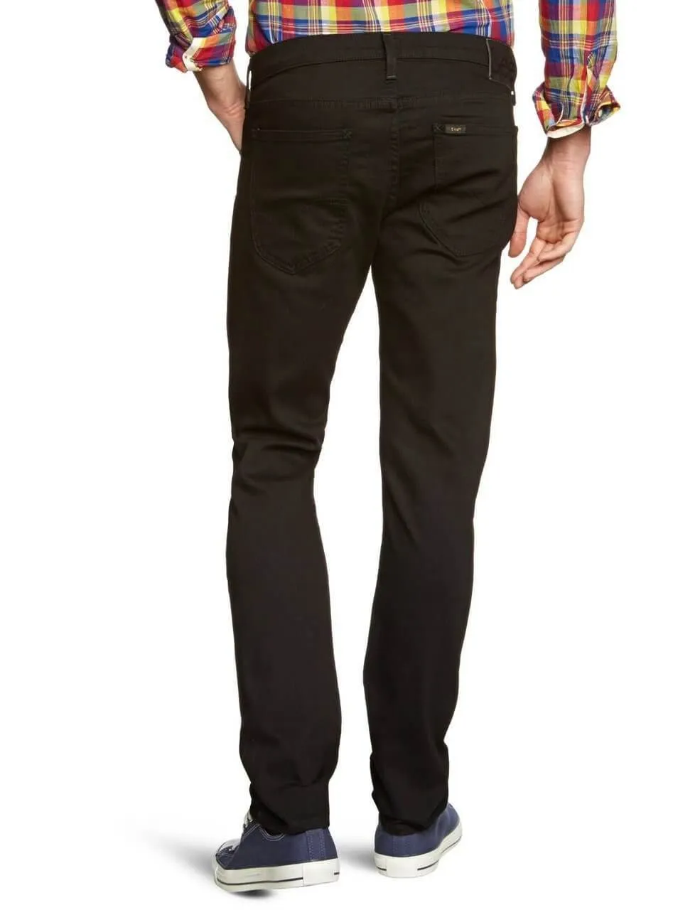 Clean Black Luke Slim Tapered Fit Denim Jean by Lee