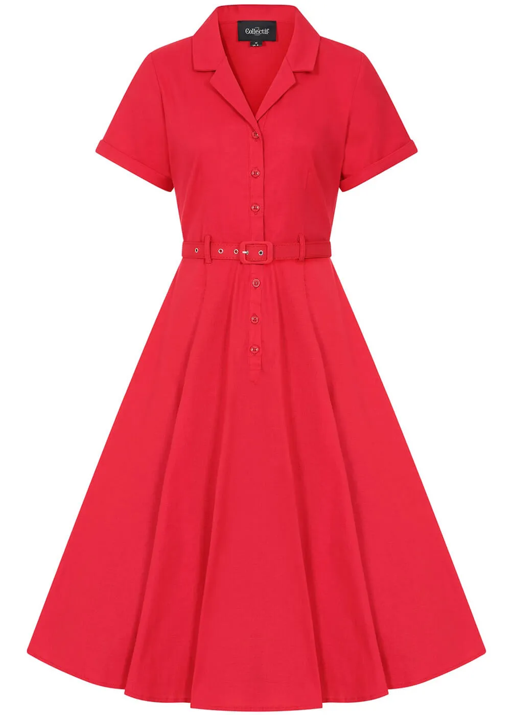 Red 1950s Swing Dress by Collectif Caterina