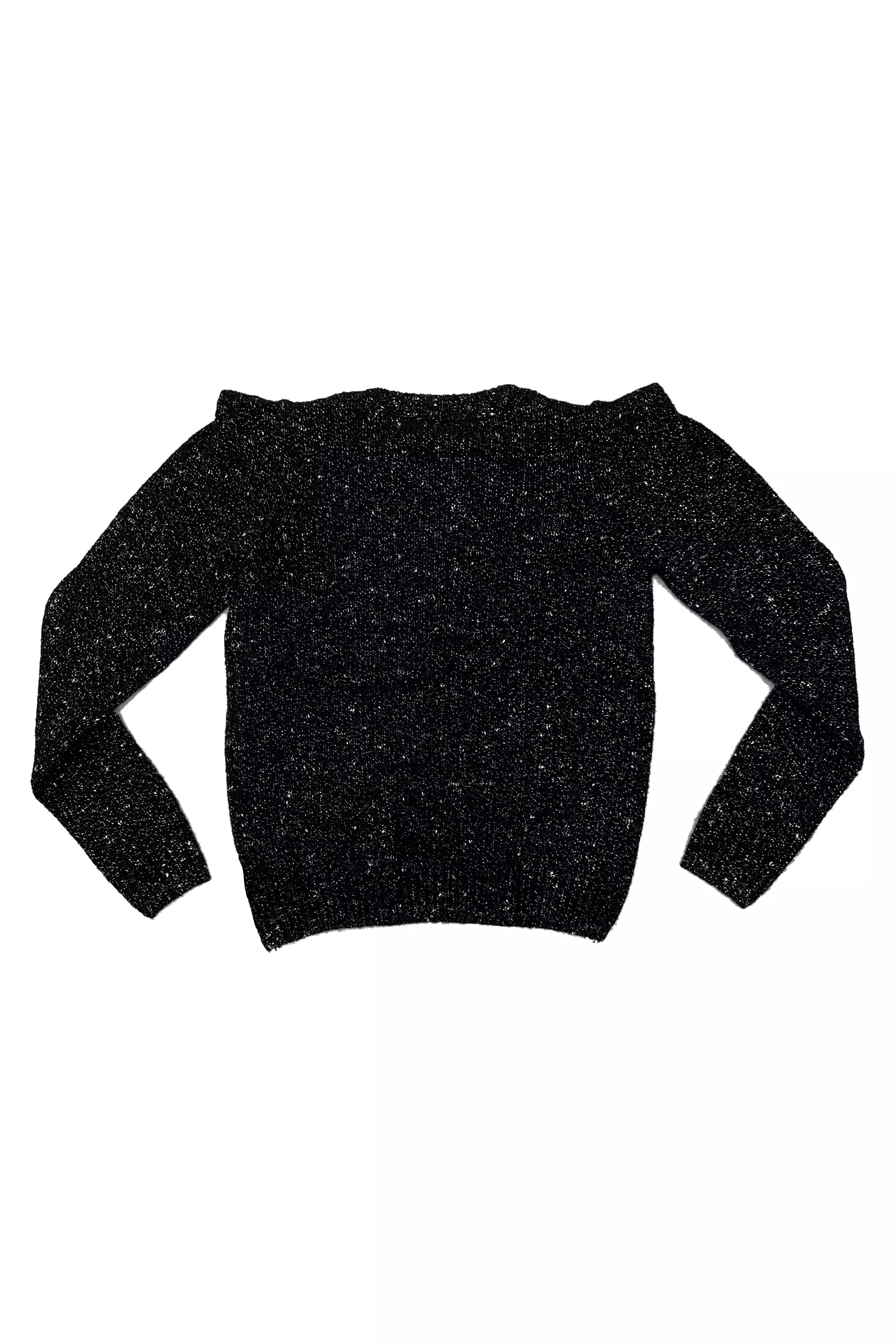 Cosmos square neck sweater with puff shoulder