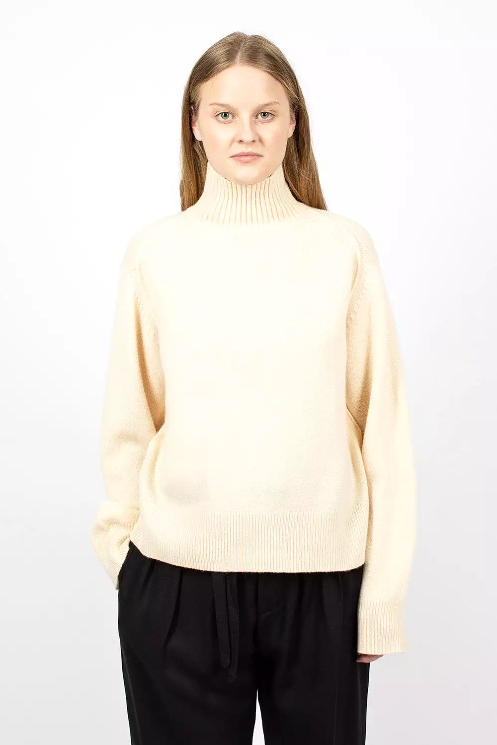 Cream Beige Turtleneck Sweater