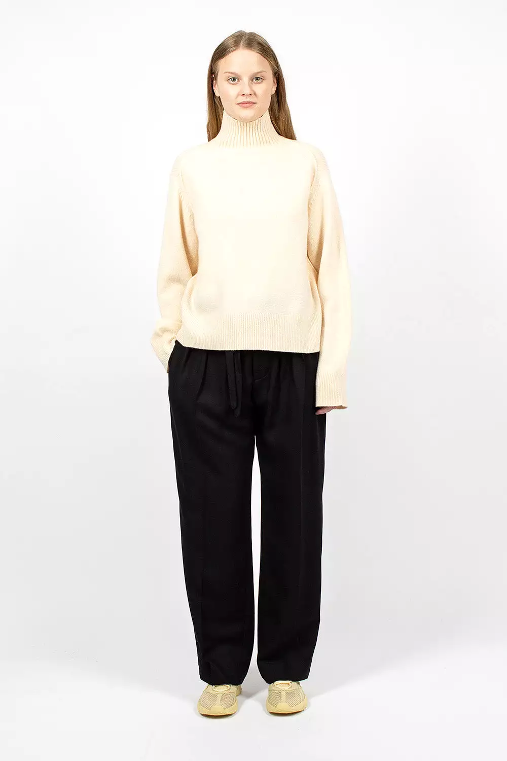 Cream Beige Turtleneck Sweater