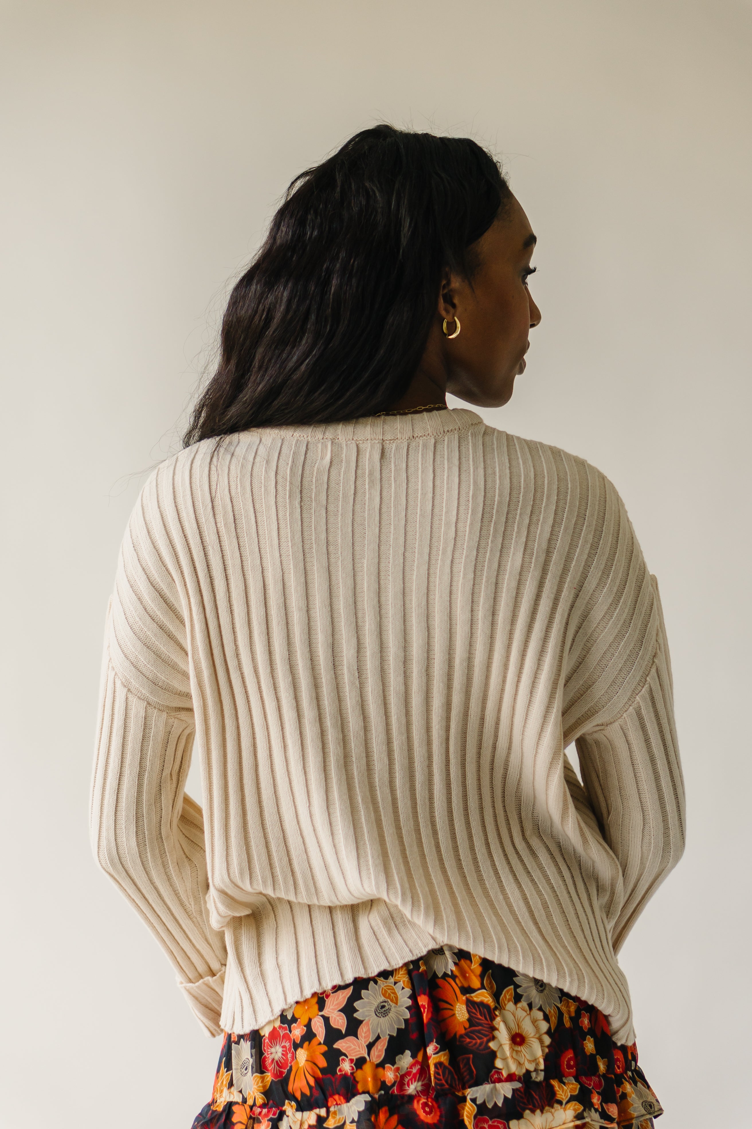 Cream Una Textured Sweater