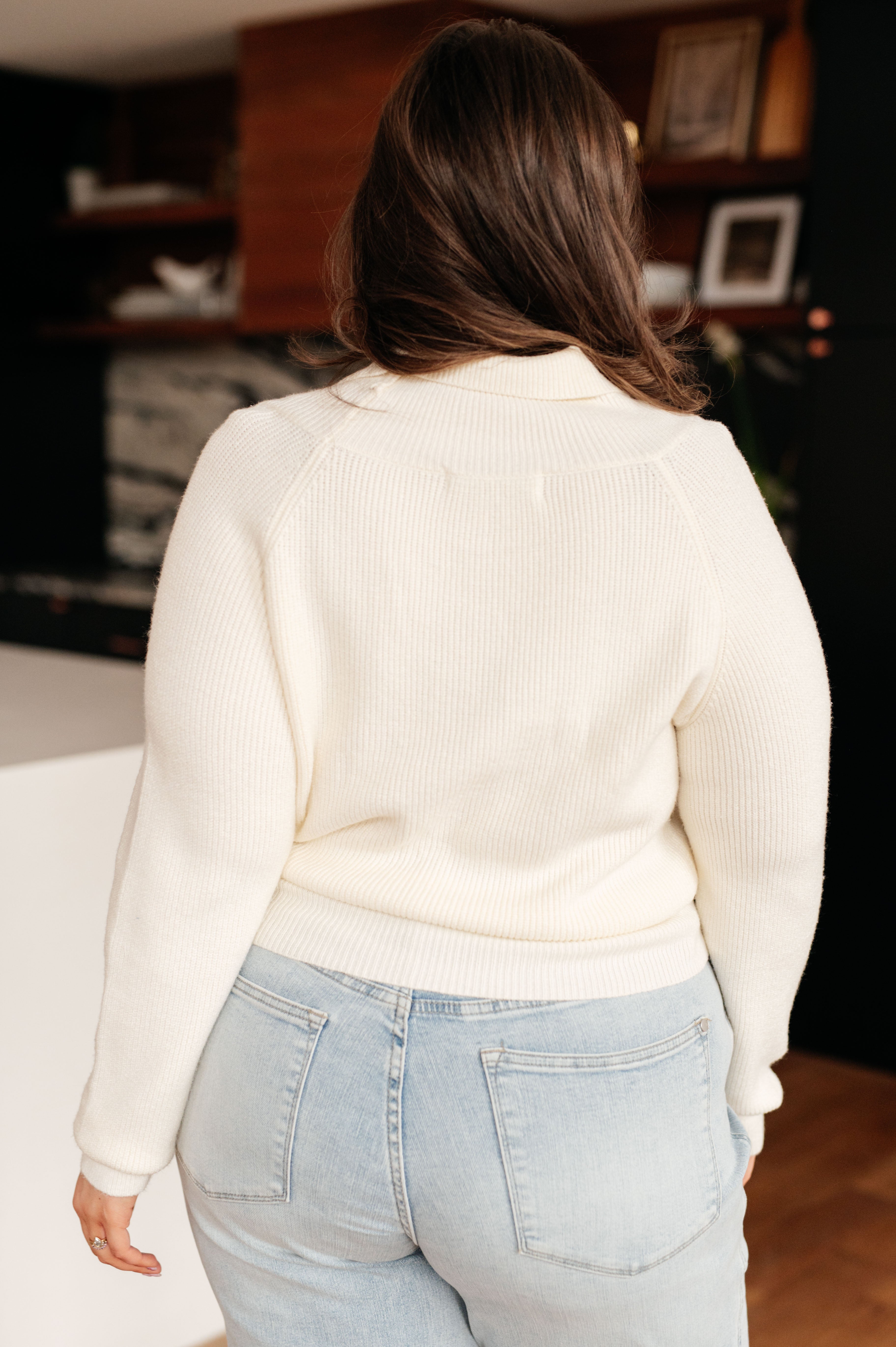 Crop Sweater in Surplice Style