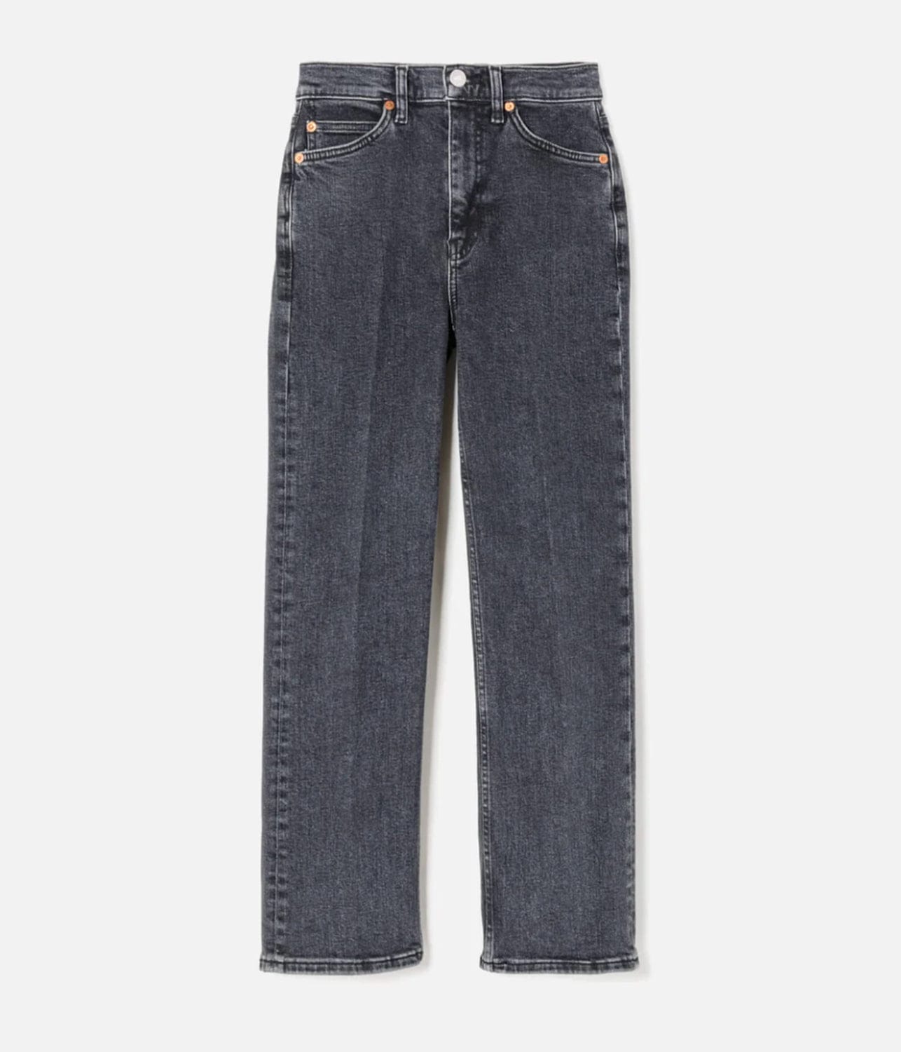 Cropped boot jeans from the 70's in stoned noir finish