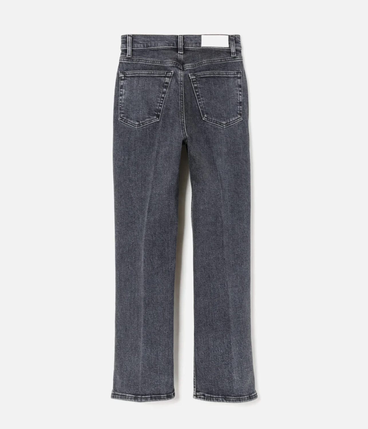 Cropped boot jeans from the 70's in stoned noir finish