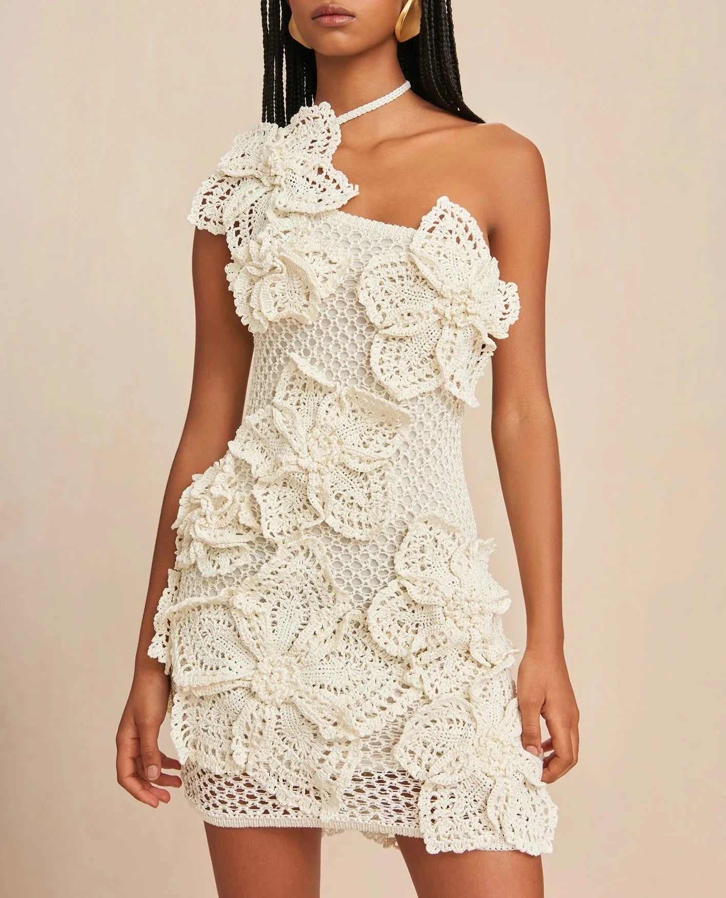 Cult Gaia Kendria Crochet Dress Off White