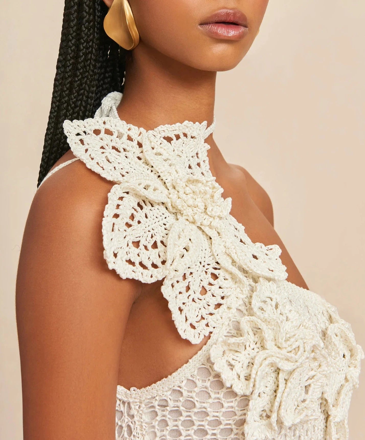 Cult Gaia Kendria Crochet Dress Off White