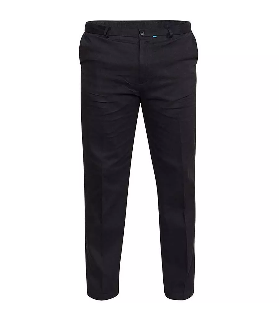 Bruno Black D555 big men's stretch chino pant with Xtenda waist