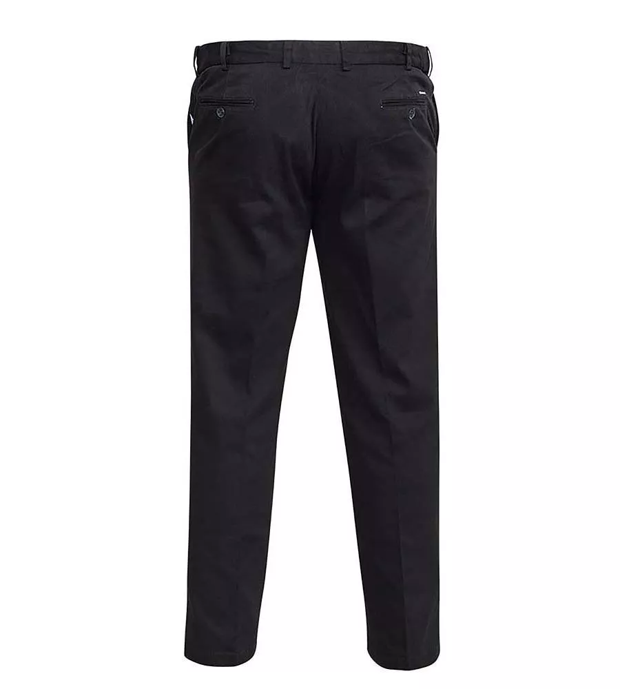 Bruno Black D555 big men's stretch chino pant with Xtenda waist