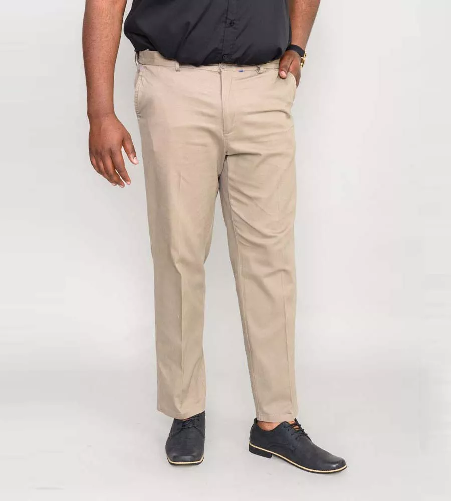 D555 Bruno Stone Stretch Chino Pant for Big Men