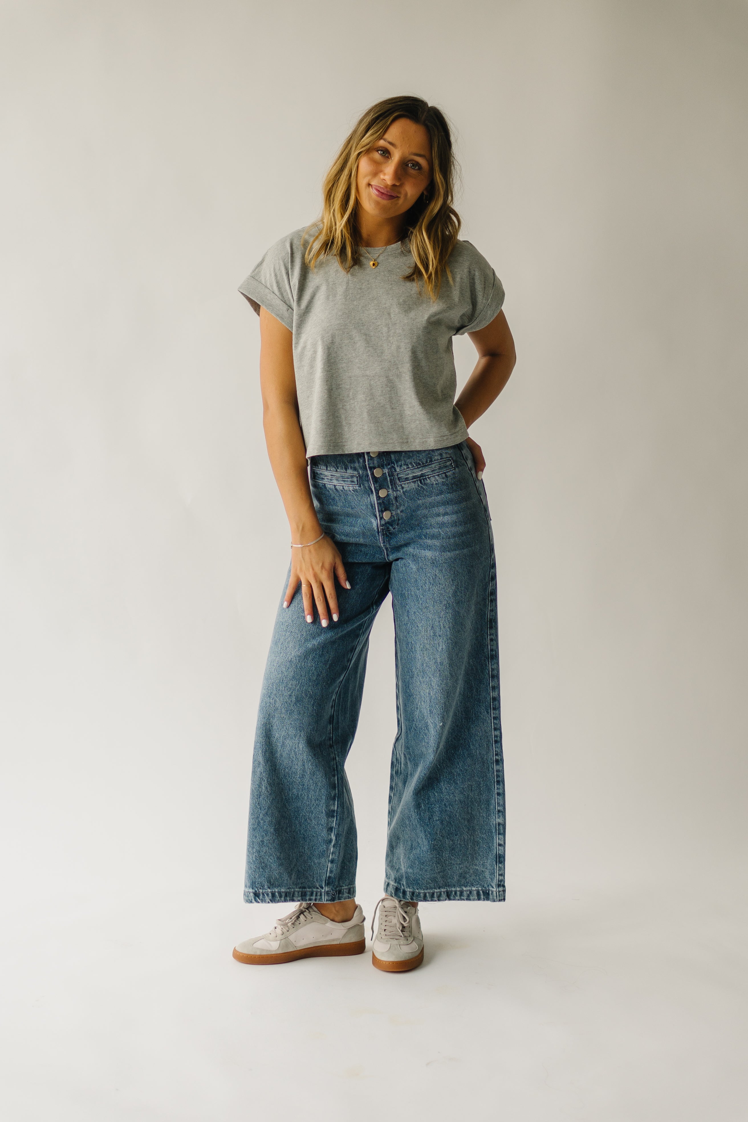 Davian High Waisted Jeans, Washed Denim - Shop Now