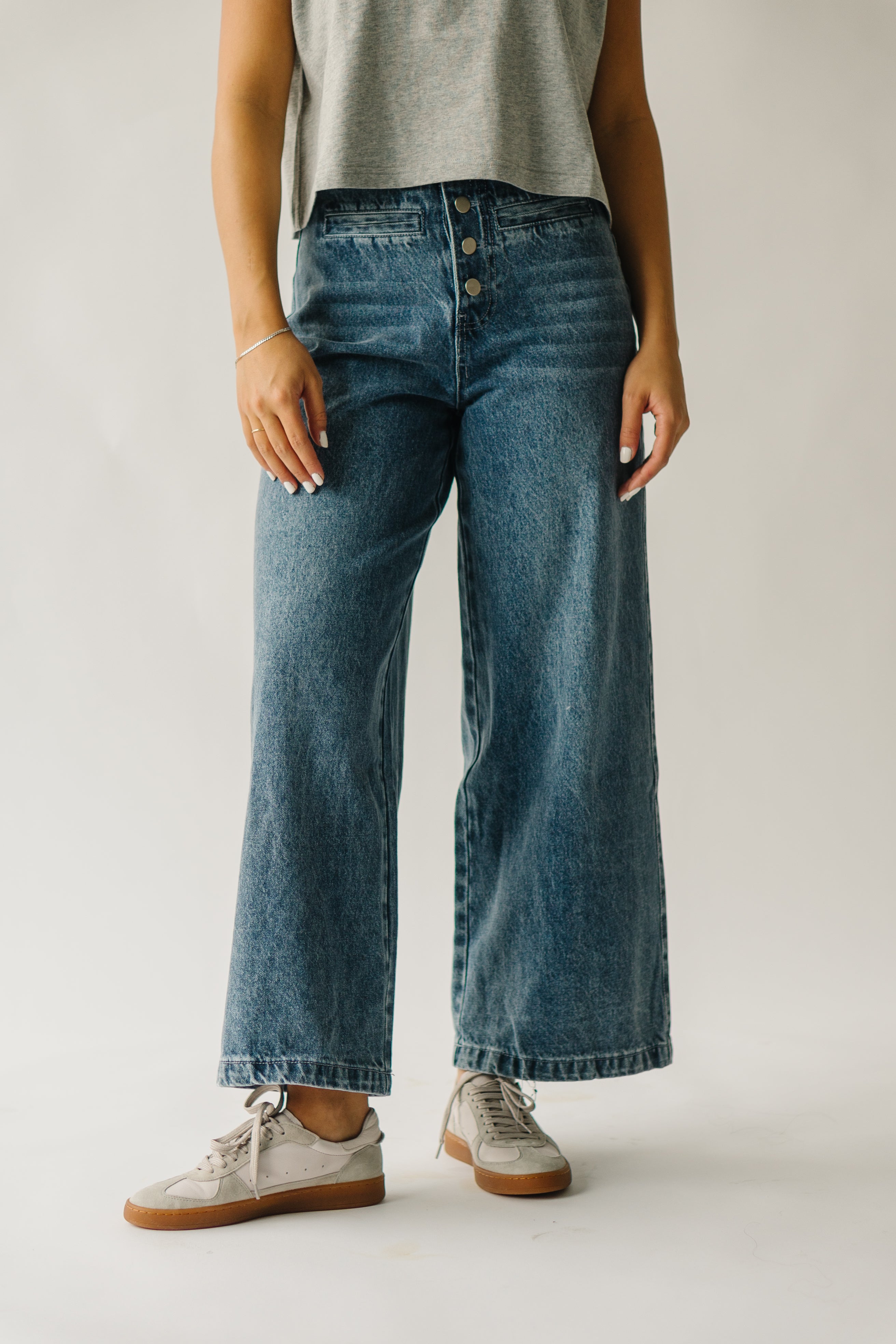 Davian High Waisted Jeans, Washed Denim - Shop Now