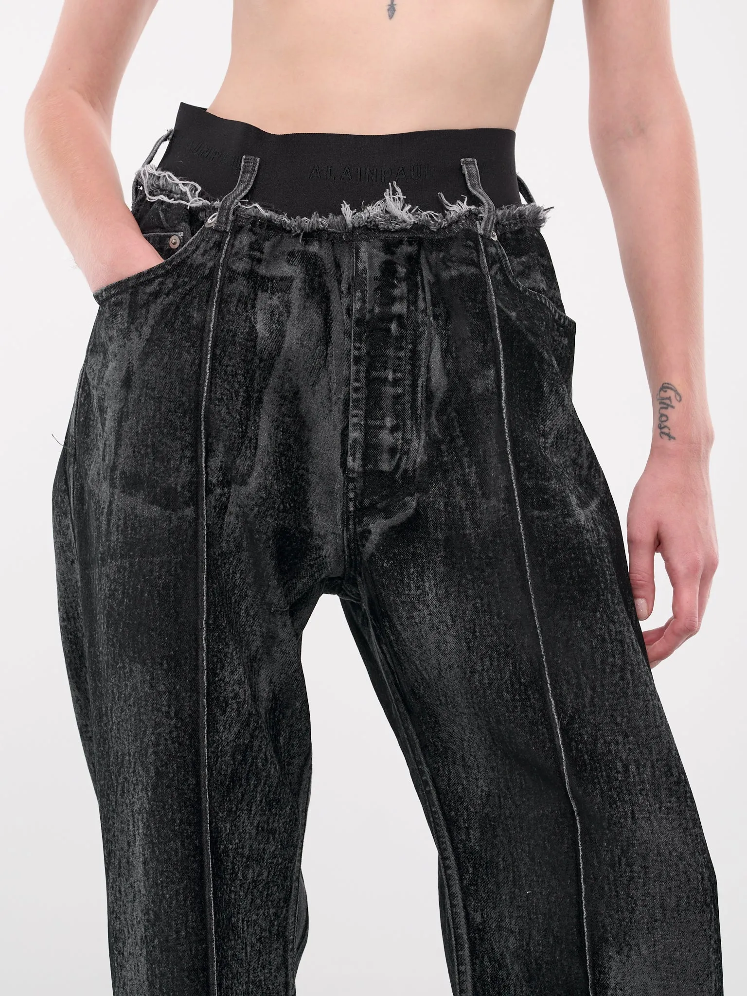 Denim Elasticated Jeans S2WDEJE01-BLACK-WASH