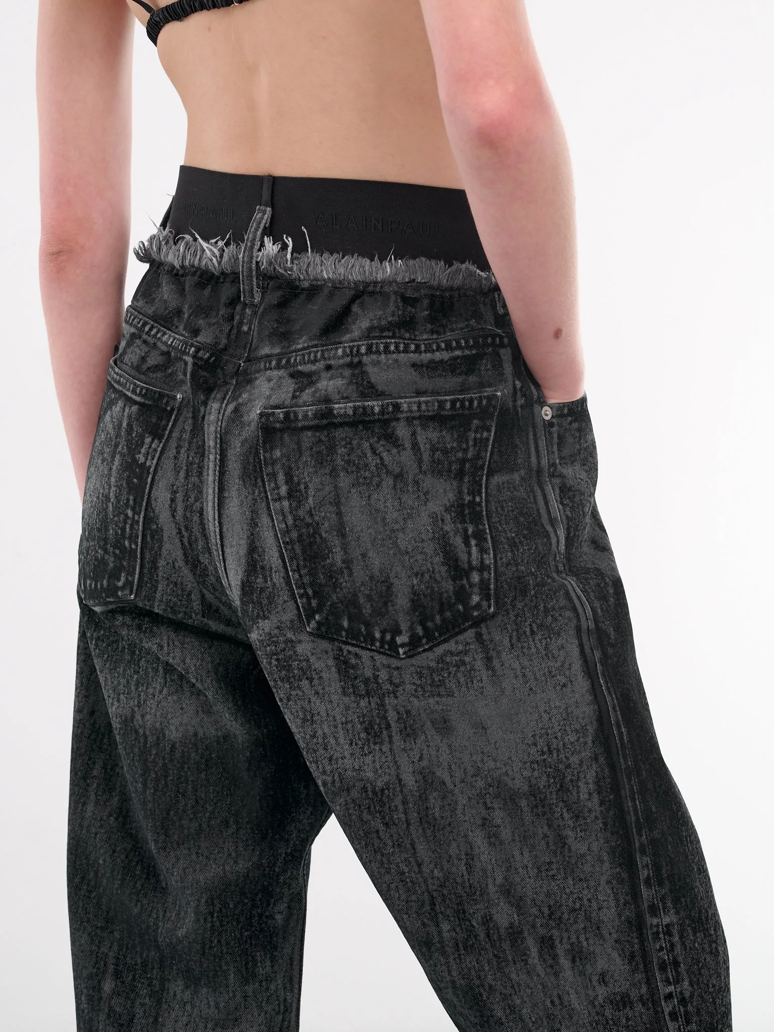 Denim Elasticated Jeans S2WDEJE01-BLACK-WASH