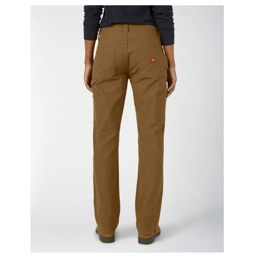 Dickies Stretch Duck Women's Carpenter Work Pant, Brown - FD2700