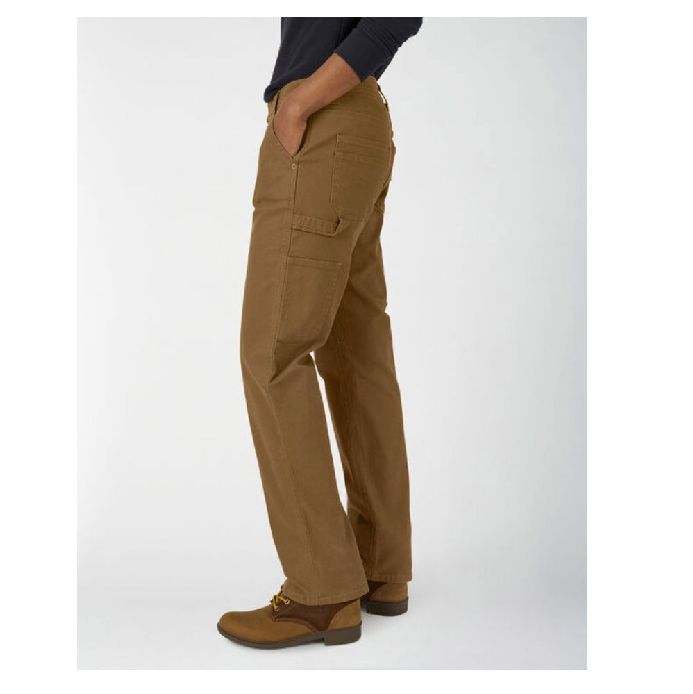 Dickies Stretch Duck Women's Carpenter Work Pant, Brown - FD2700