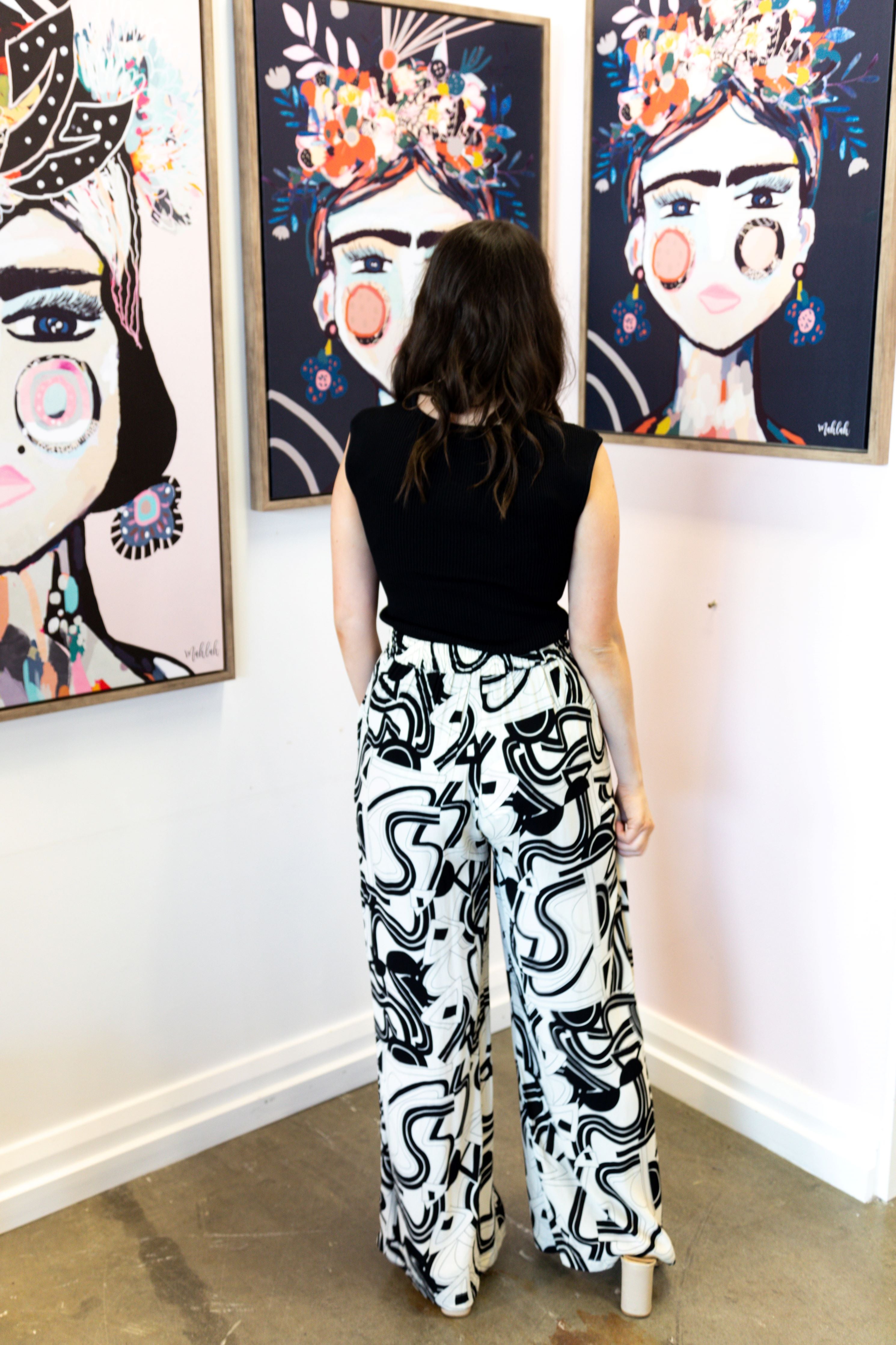 Dionne Pants - Geo Black and White - Buy Now