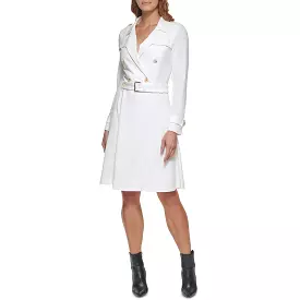 DKNY Double-Breasted Above Knee Wrap Dress for Women