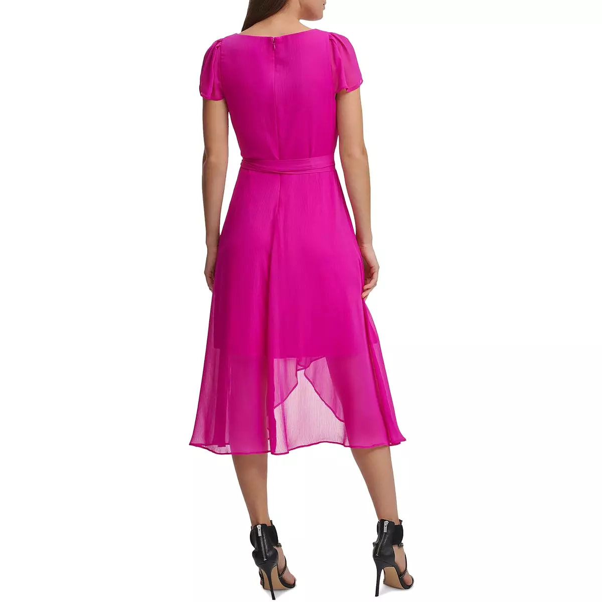 DKNY Petite Chiffon Wrap Dress