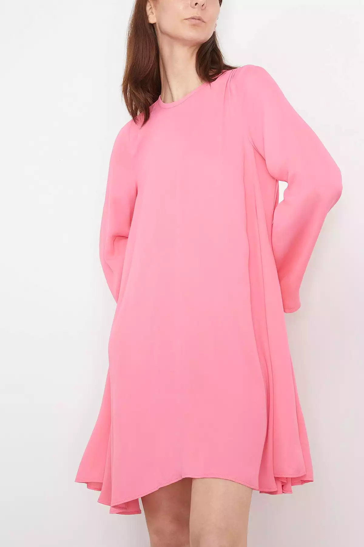 Double Georgette Bubble Sleeve Dress