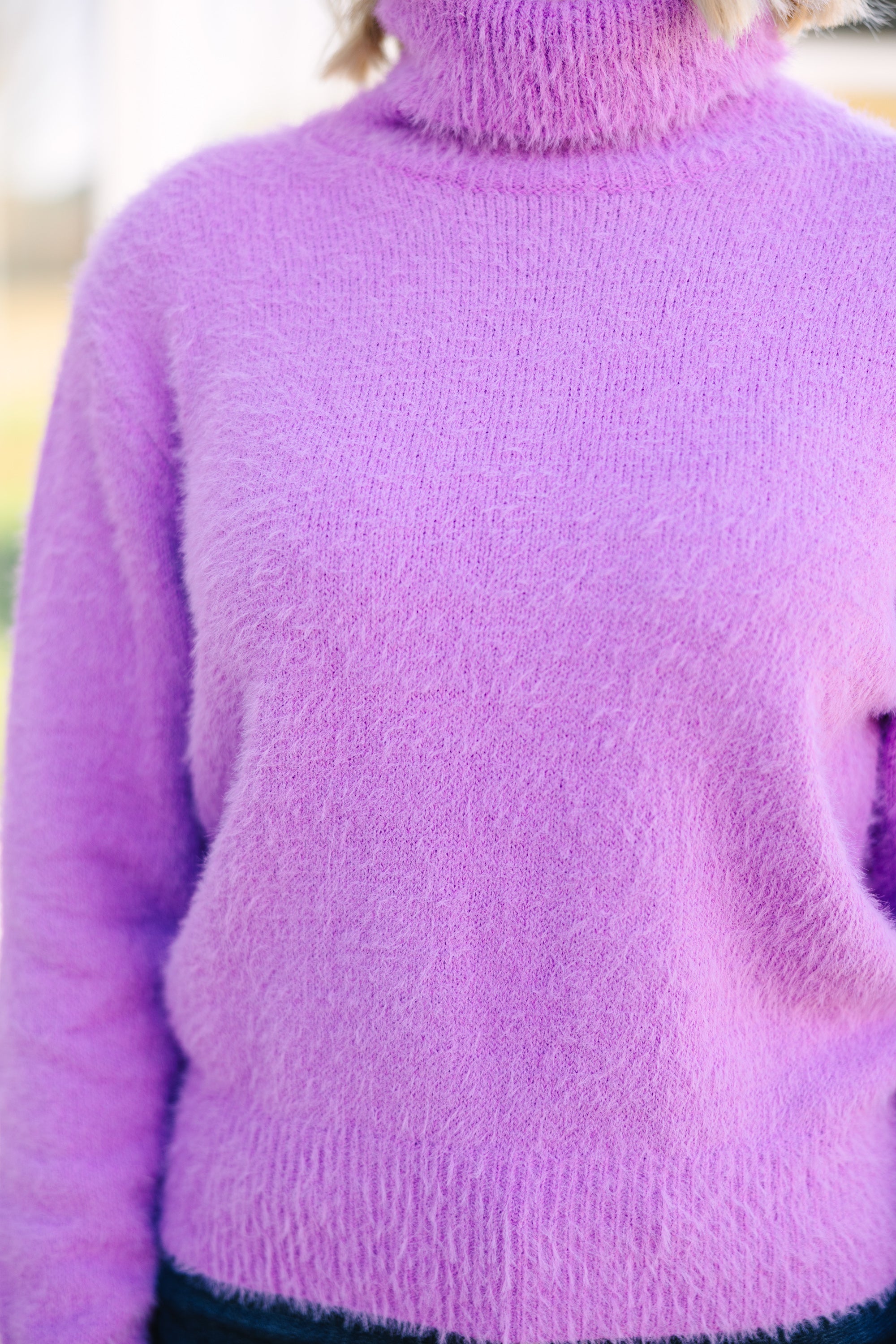 Dream Orchid Purple Turtleneck Sweater