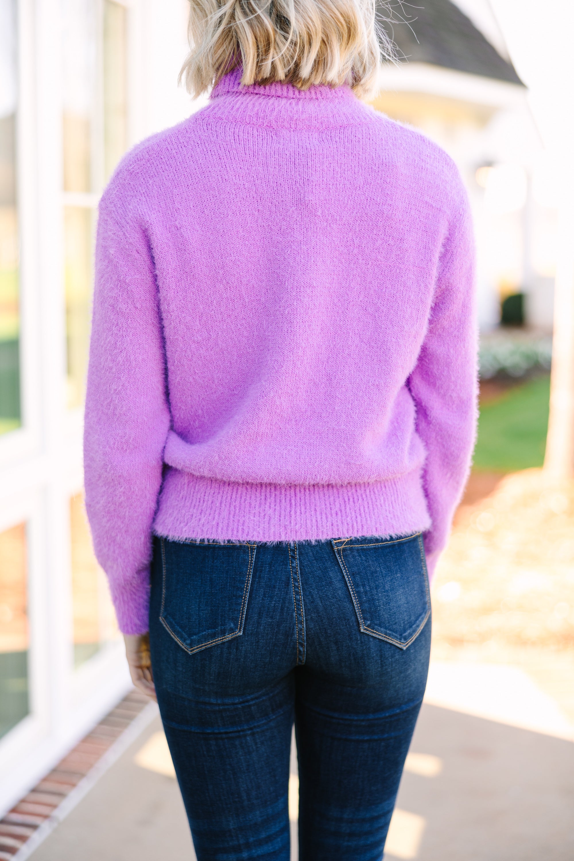 Dream Orchid Purple Turtleneck Sweater