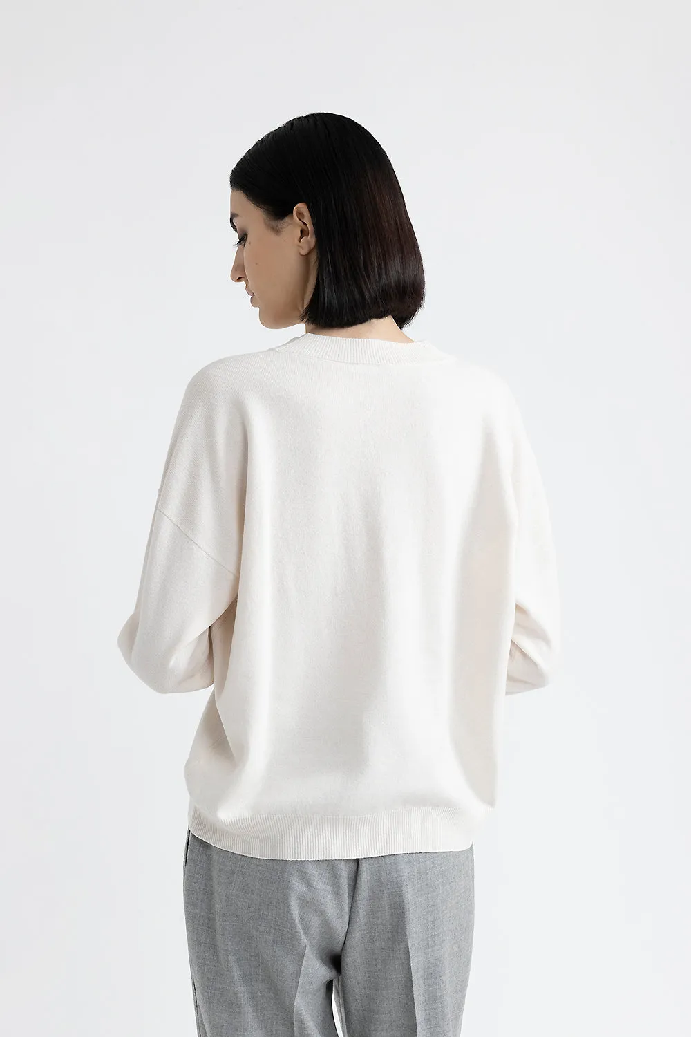 Elegant Wool Silk Cashmere Sweater