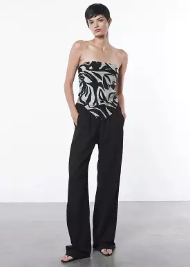 Enza Costa black pants made of twill fabric