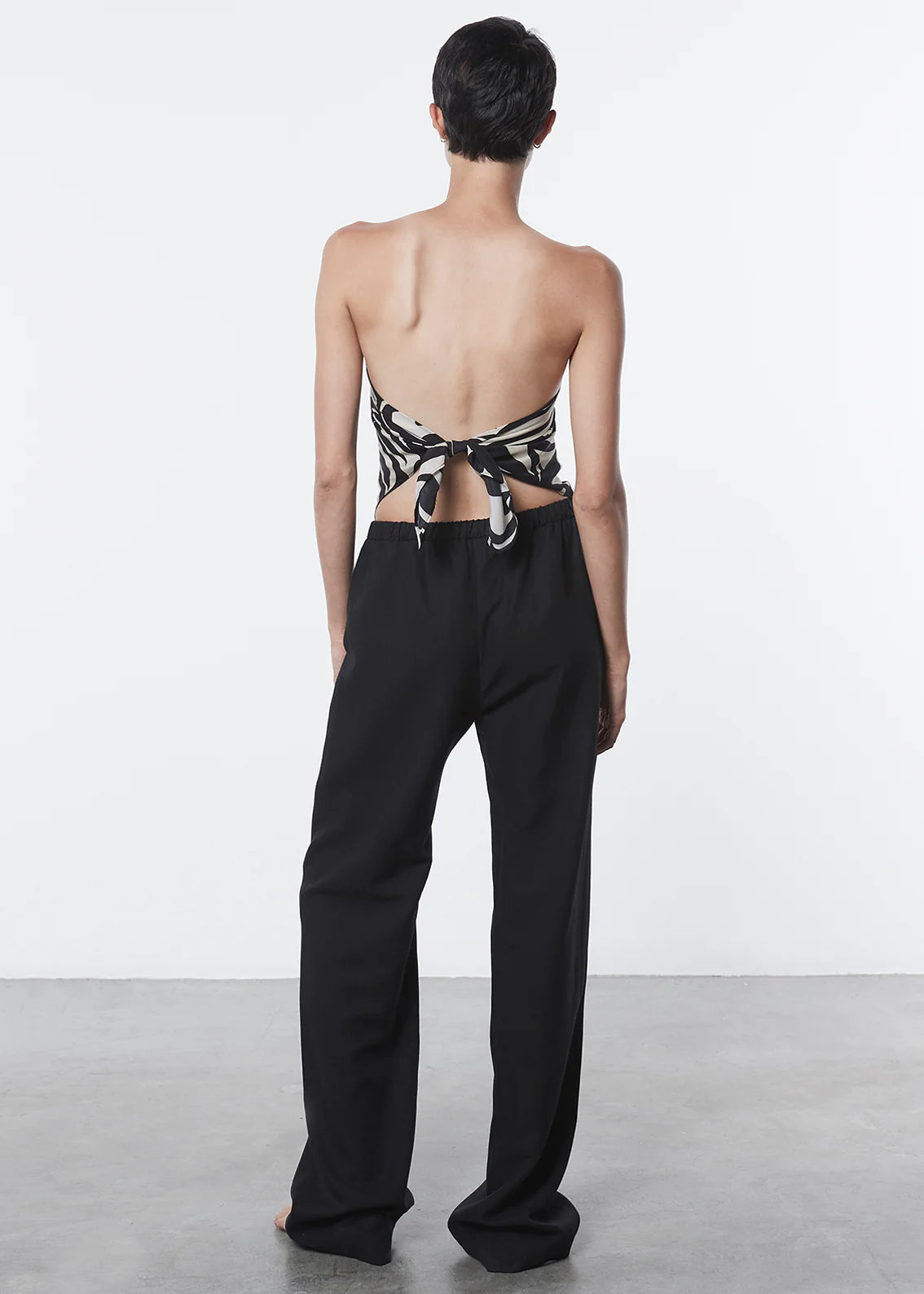 Enza Costa black pants made of twill fabric