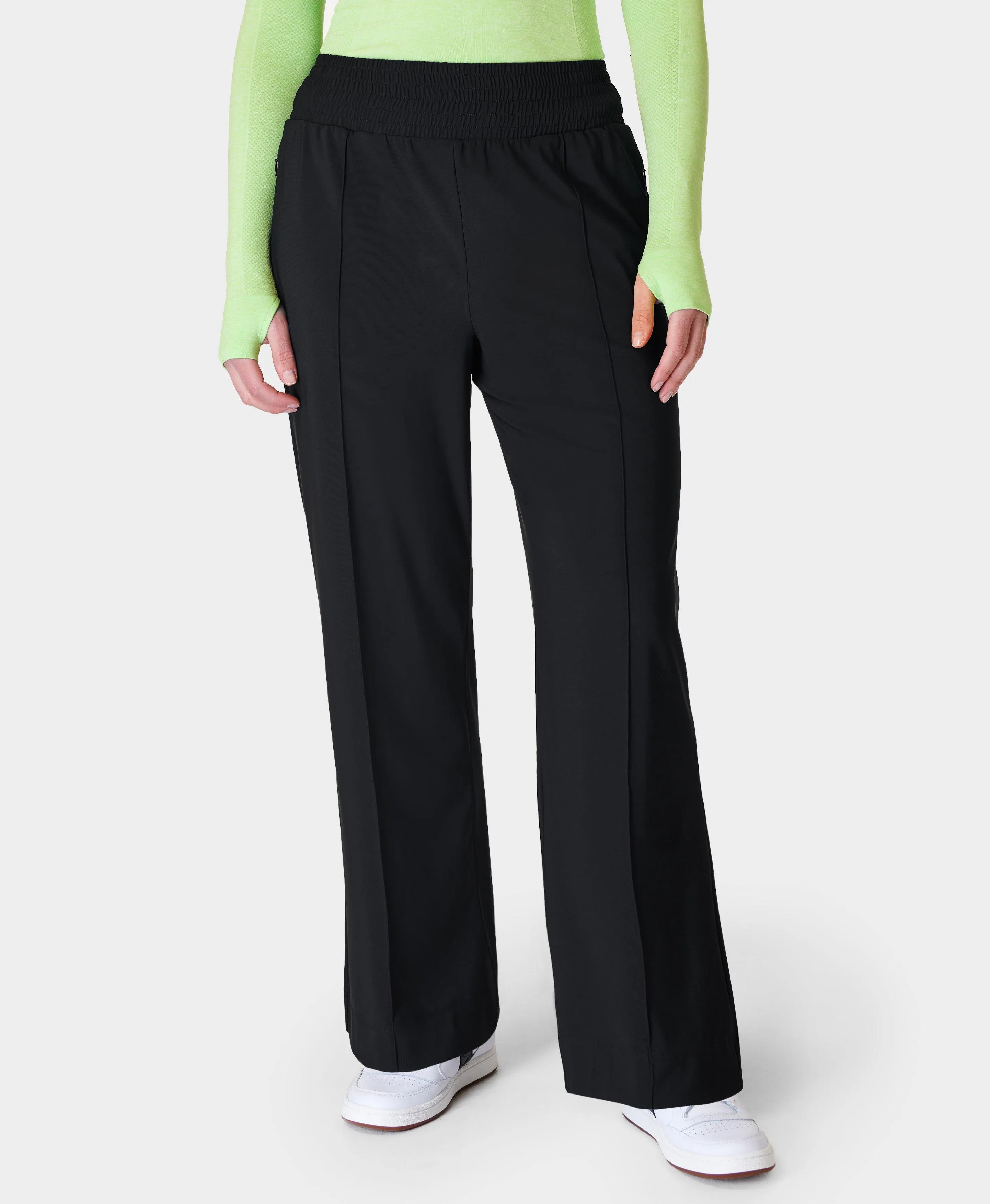 Explorer Black Wide Leg Track Pants