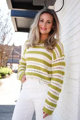 Eyes on You Eyelet Sweater - Shop Now for Trendy Eyelet Sweaters!