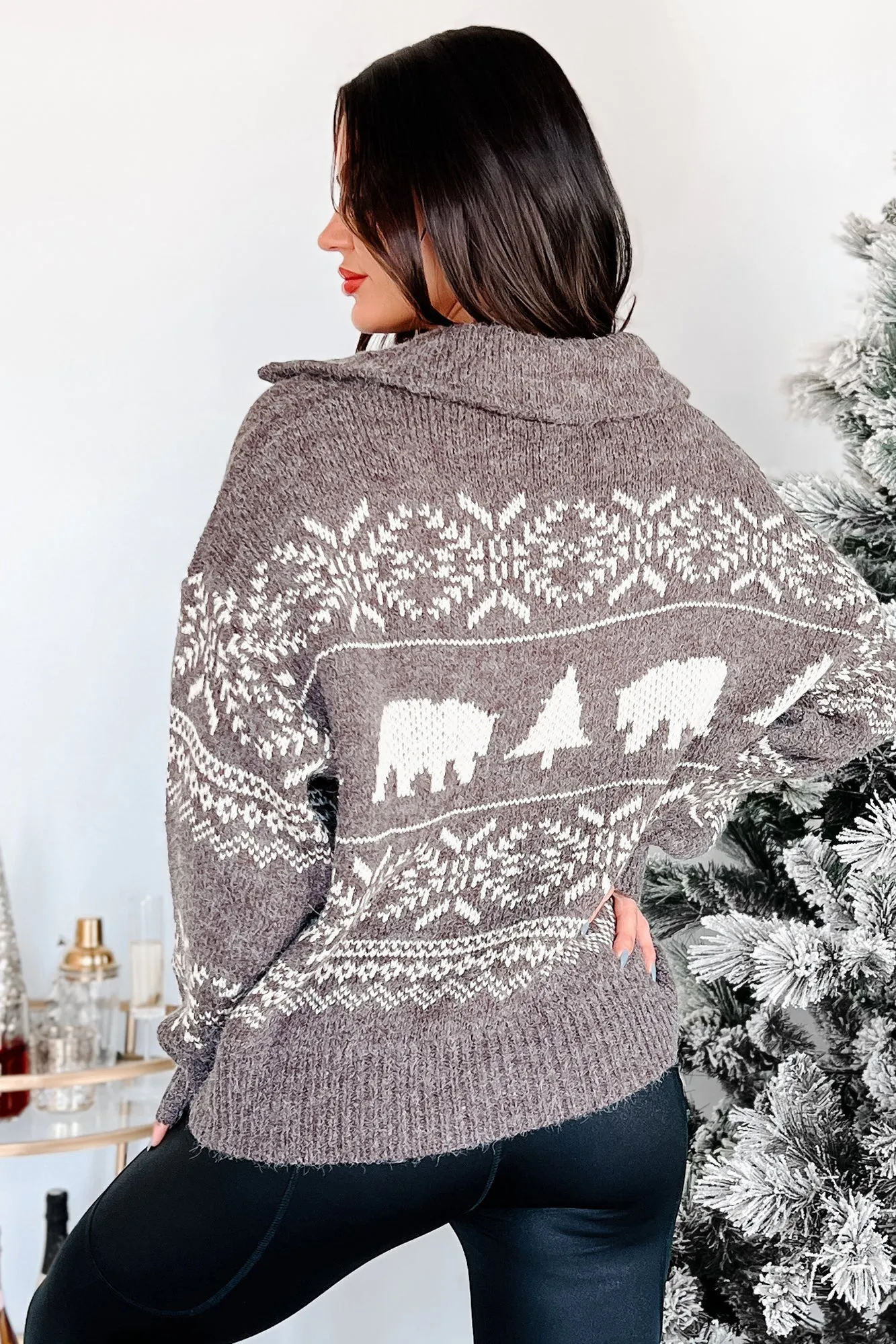 Fair Isle Sweater in Brown and Beige