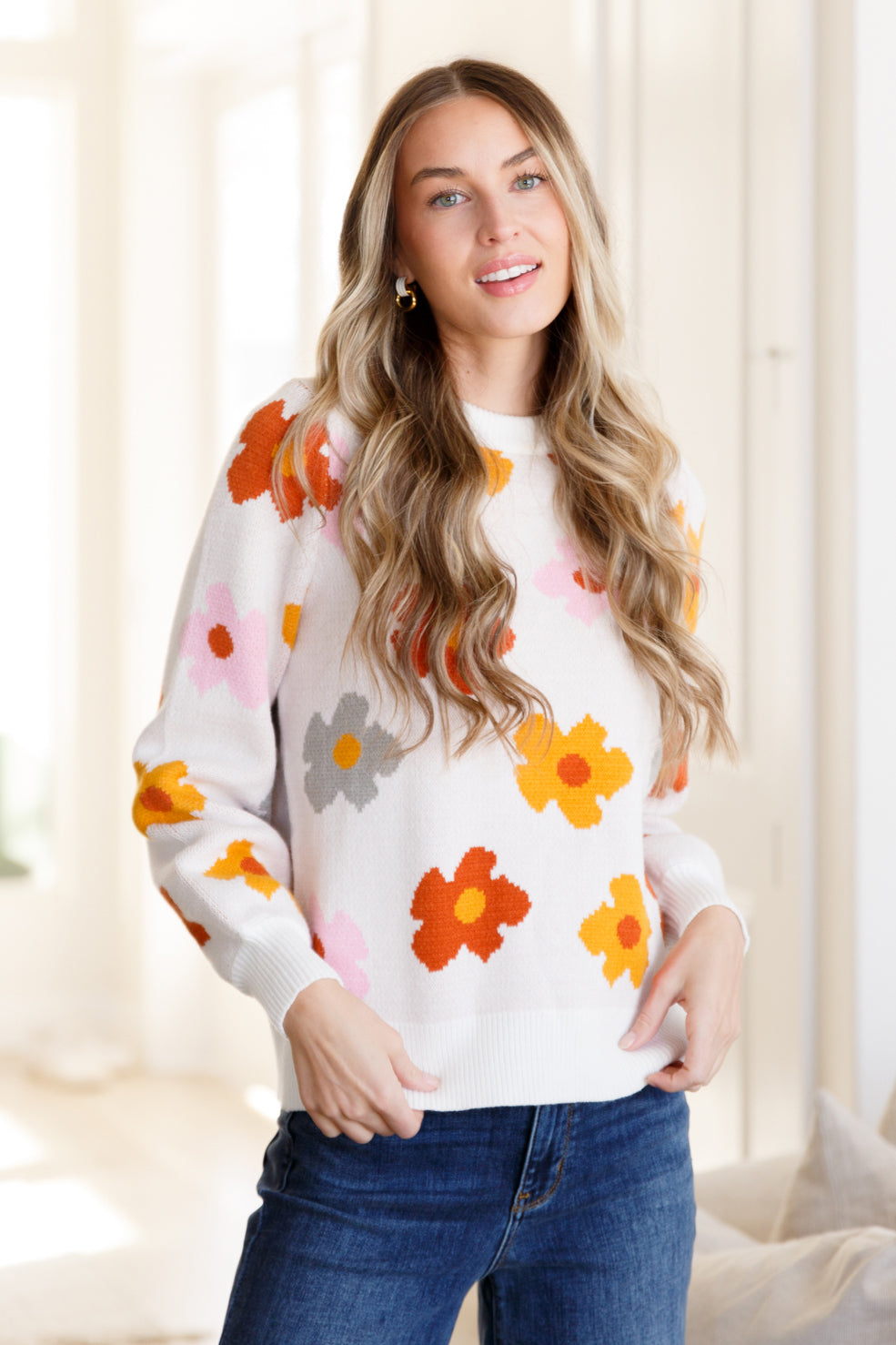 Falling Flowers Sweater