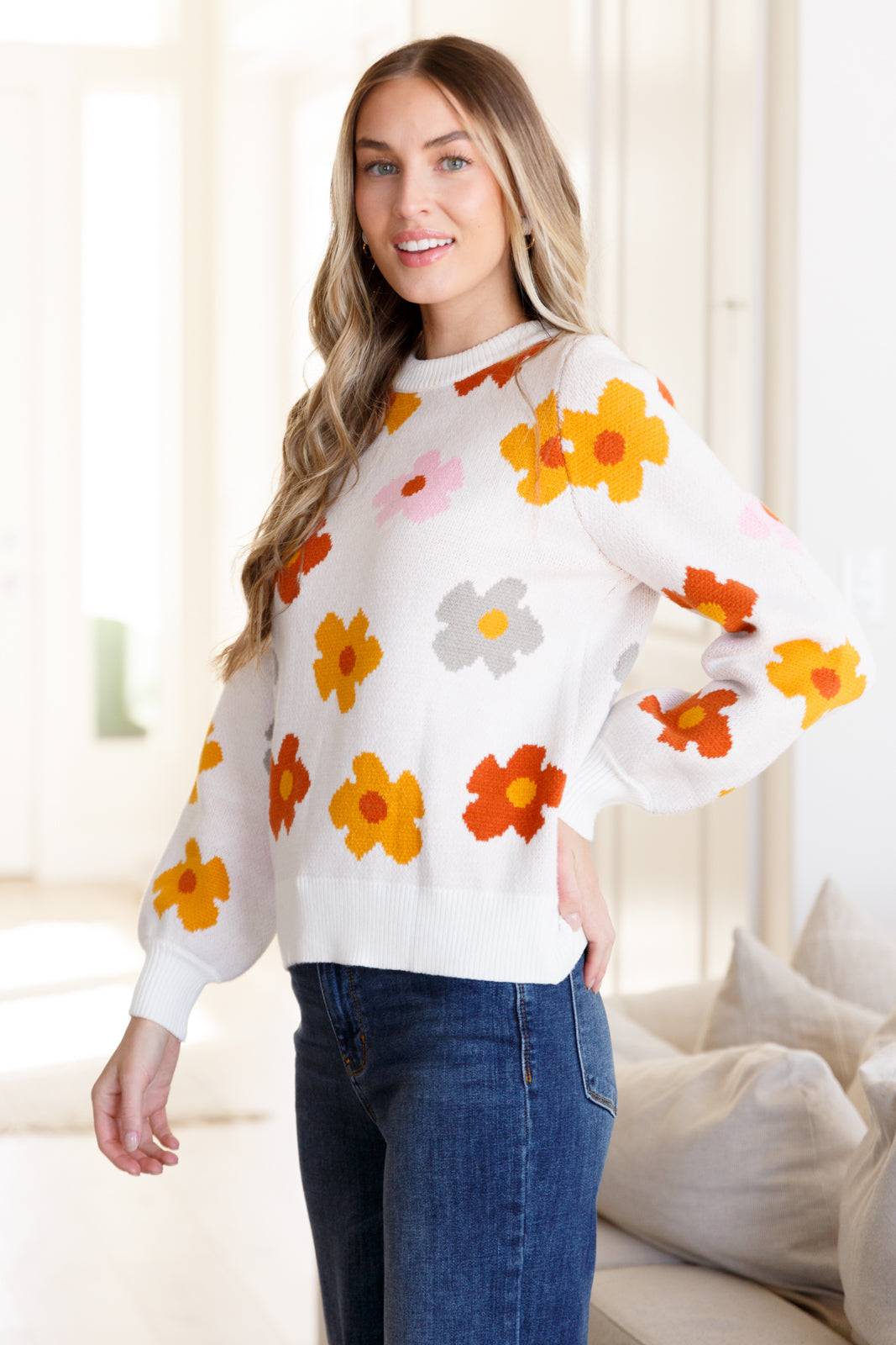 Falling Flowers Sweater