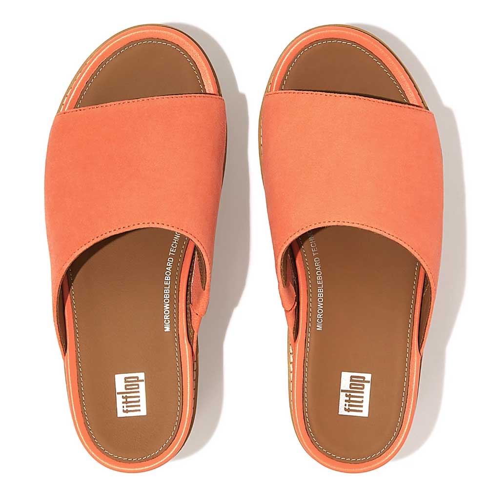 FitFlop Eloise Coral Suede Slip-On with Cork Wrap