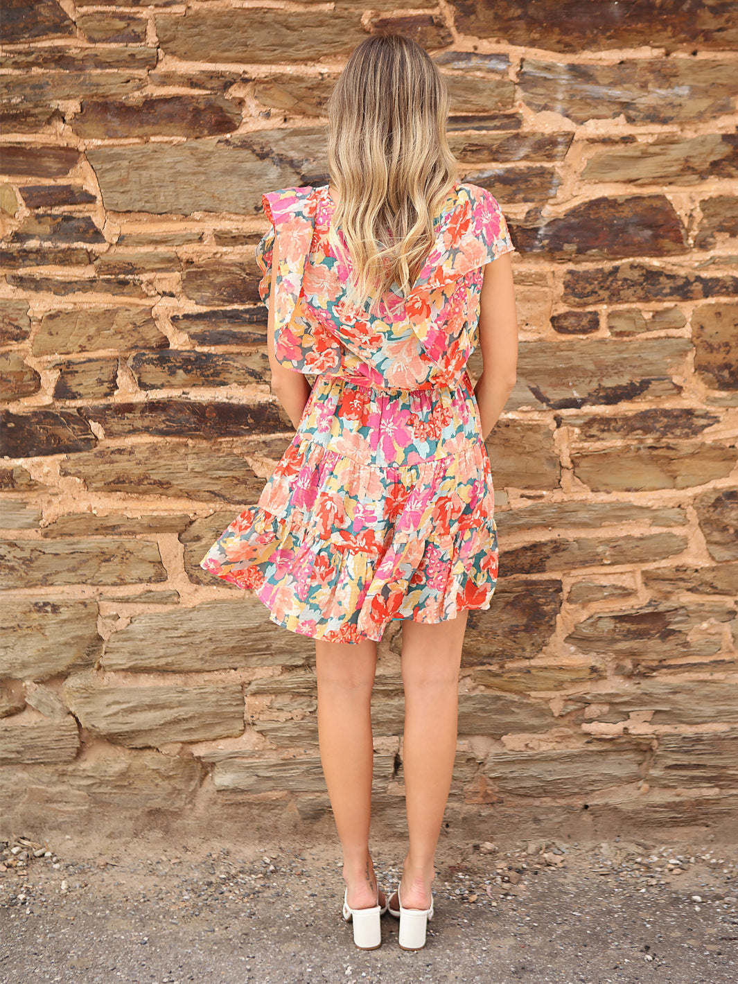 Floral Flutter Mini Dress