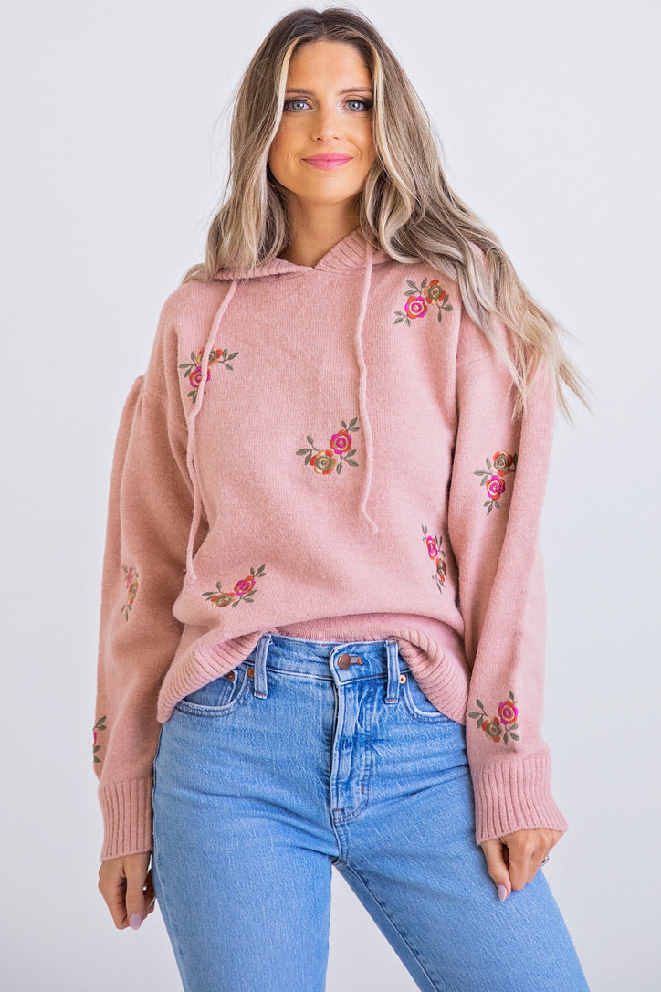 Floral Sweater Hoodie for a Fun and Trendy Look