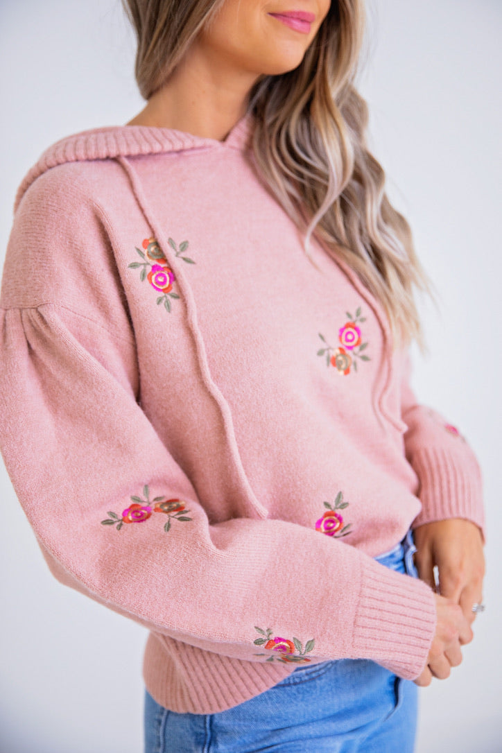 Floral Sweater Hoodie for a Fun and Trendy Look