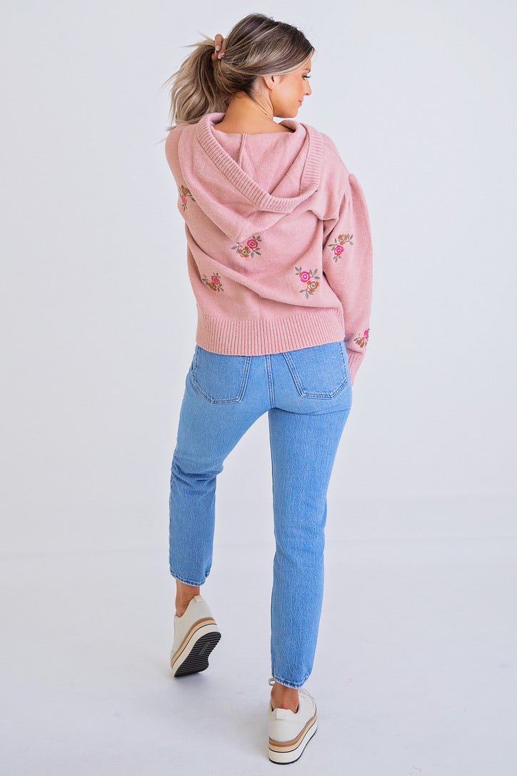 Floral Sweater Hoodie for a Fun and Trendy Look