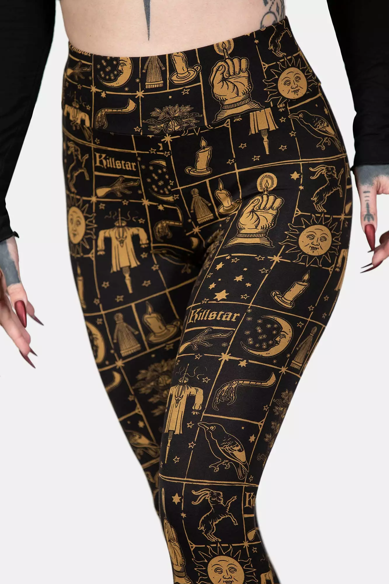 Folk Horror Leggings -> Trendy Folk-Inspired Leggings for Unique Style